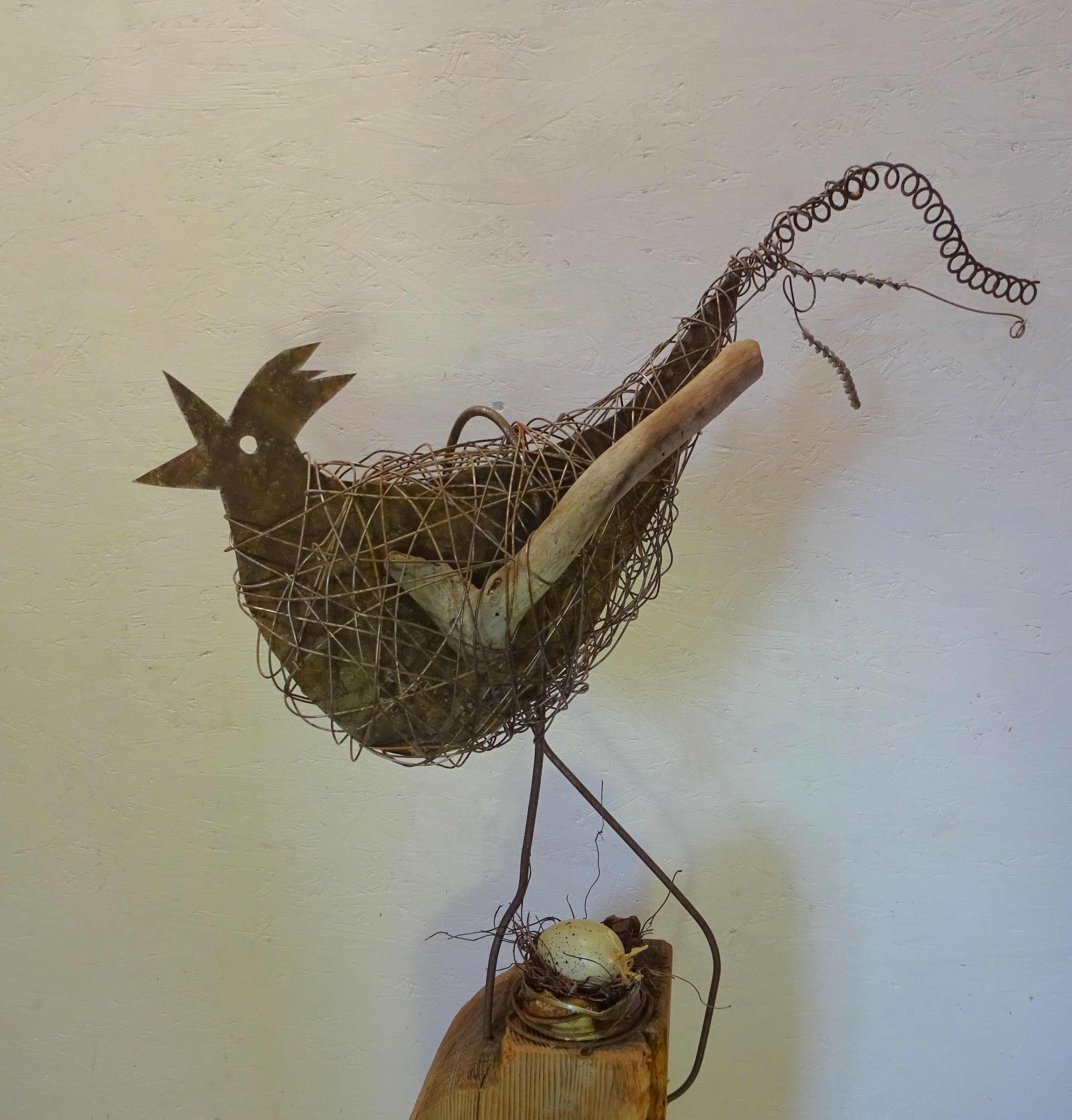 Verrückte Hühner aus Rostblech und Altmetall 26S-601